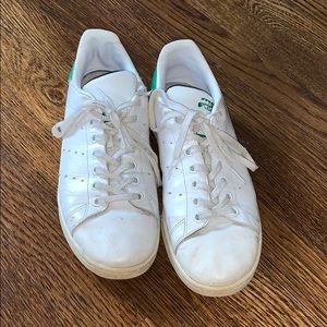 STAN SMITH green white lace up sneakers